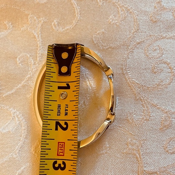 Two Sparkling Silver-Tone Rhinestone Magnetic Closure Bangle Bracelets - Picture 15 of 15